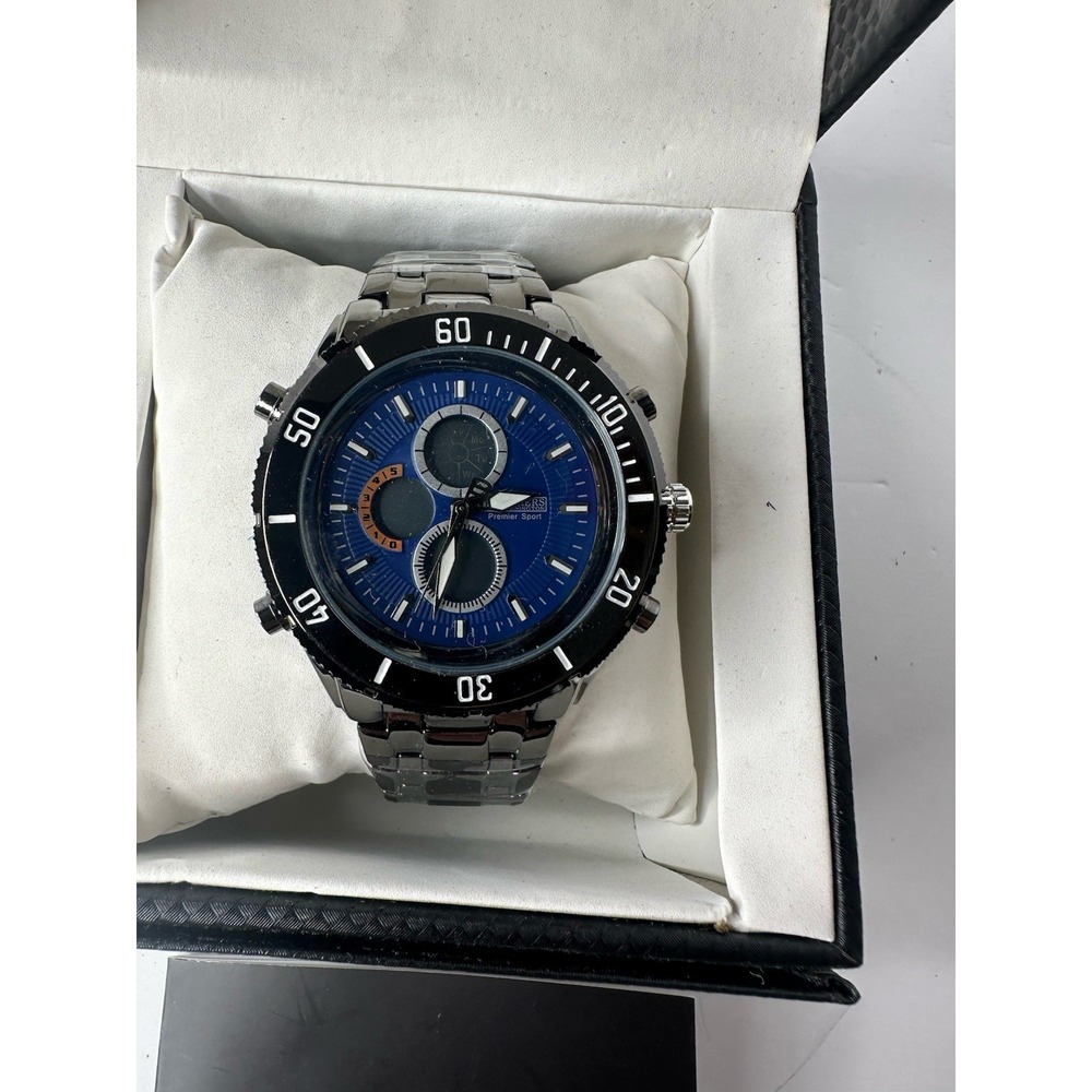 Barkers of Kensington Mens Watch Premier Mega Sport Blue Dial Boxed